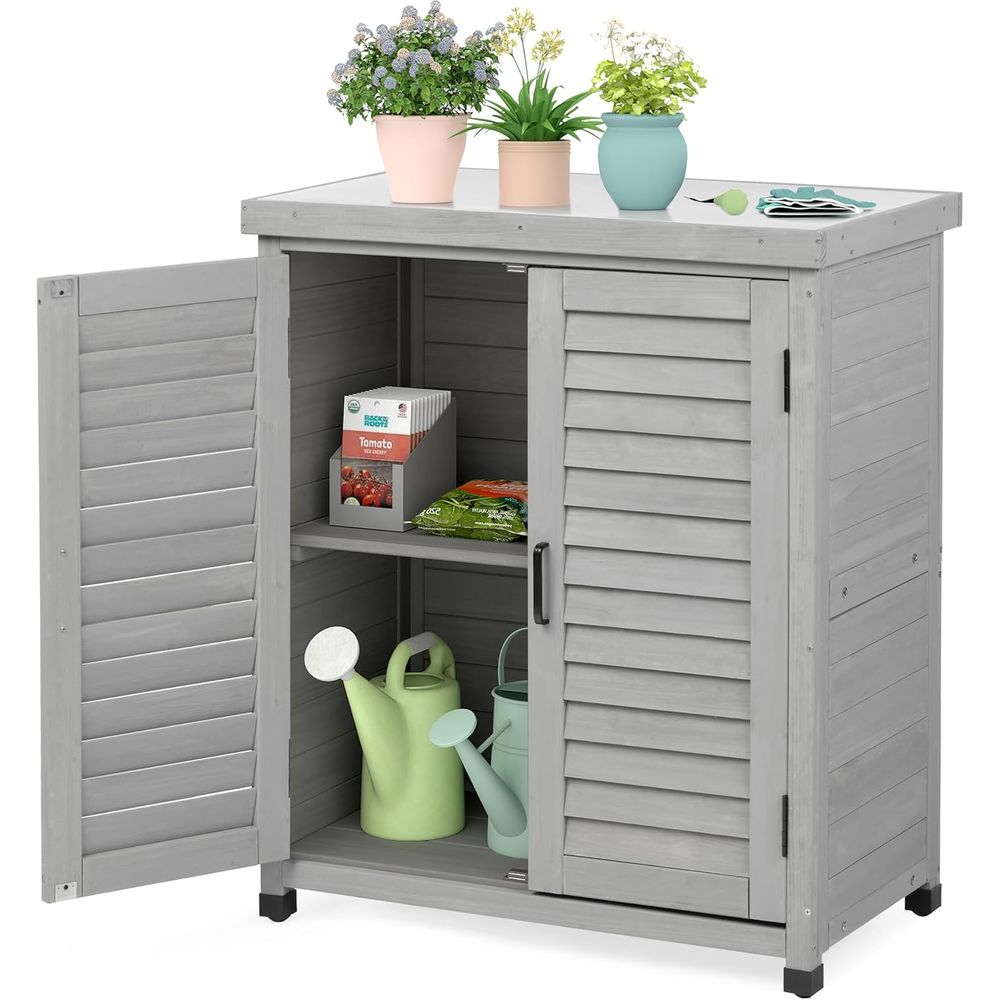 Outdoor Furniture Wooden - Outdoor Storage Cabinet & Potting Bench