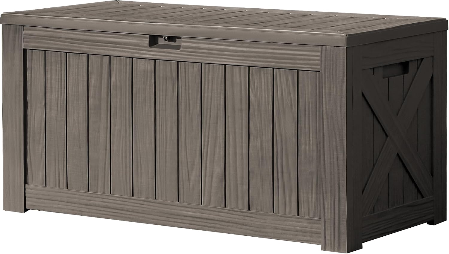 Outdoor Furniture Wooden - 120 Gallon Large Deck Box Outdoor