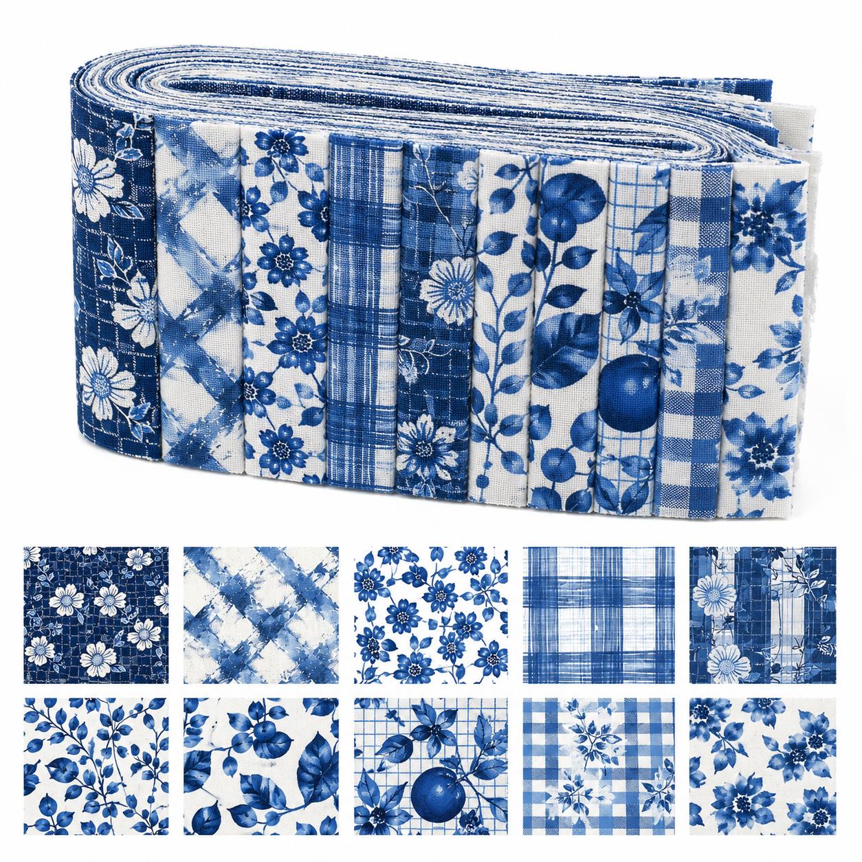 Outdoor Furniture Vintage - 10pcs Vintage Floral Plaid Jelly Roll