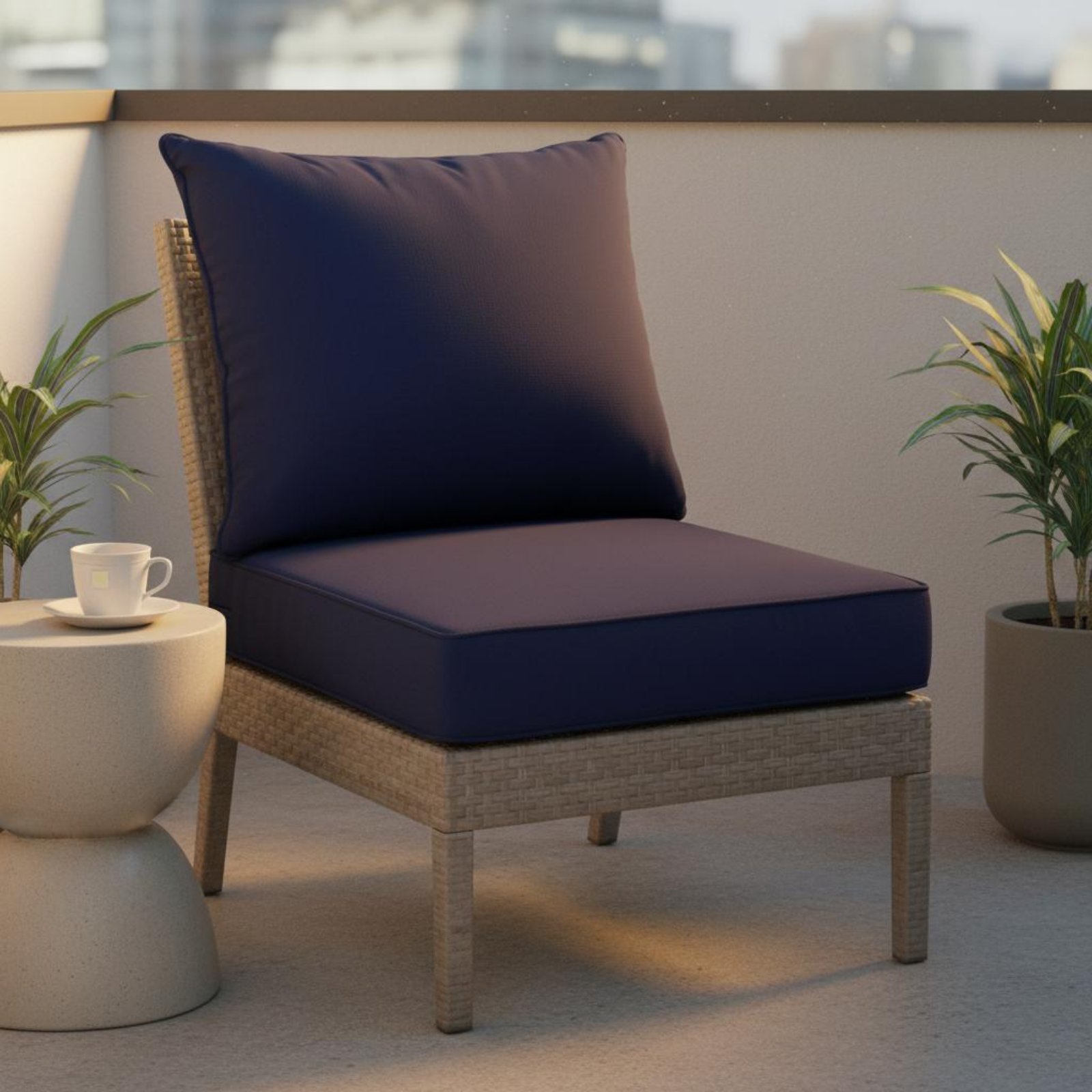 Outdoor Furniture Fabric - Patio Chair Pad Hidden Closure Patio