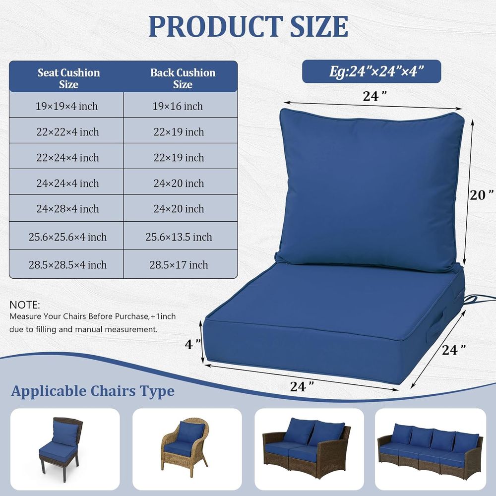 24x24 Outdoor Deep Seat Cushio - огляд і ціна Outdoor Furniture Fabric
