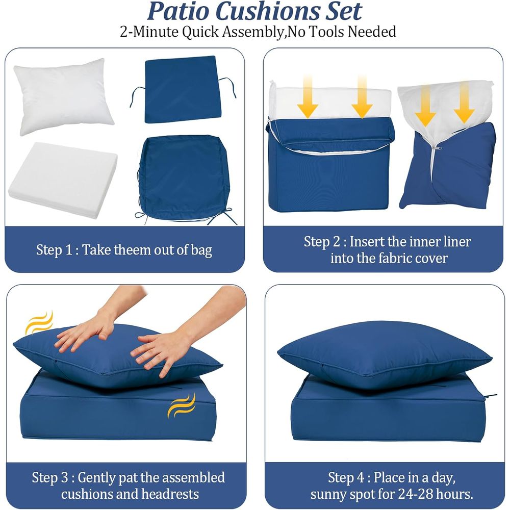 24x24 Outdoor Deep Seat Cushio - огляд і ціна Outdoor Furniture Fabric