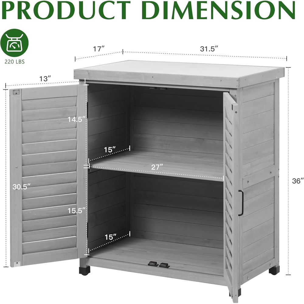 Outdoor Storage Cabinet & Pott - огляд і ціна Outdoor Furniture Wooden