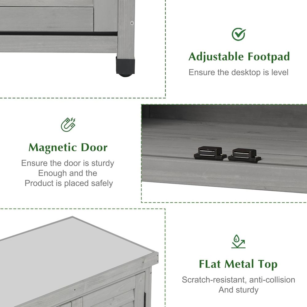 Outdoor Storage Cabinet & Pott - огляд і ціна Outdoor Furniture Wooden