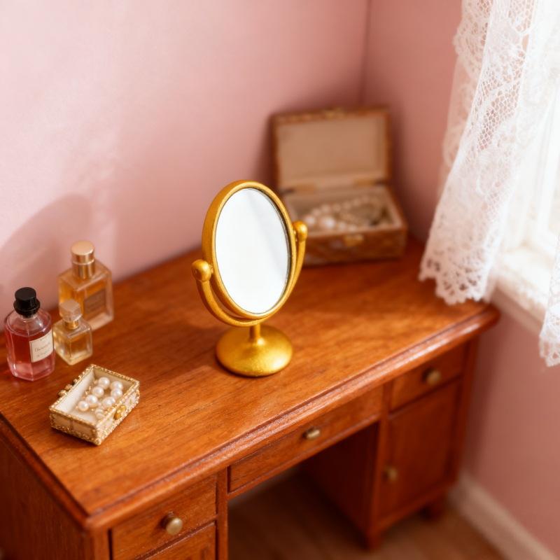 1Pcs Miniature Retro Mirror Dr - огляд і ціна Outdoor Furniture Vintage