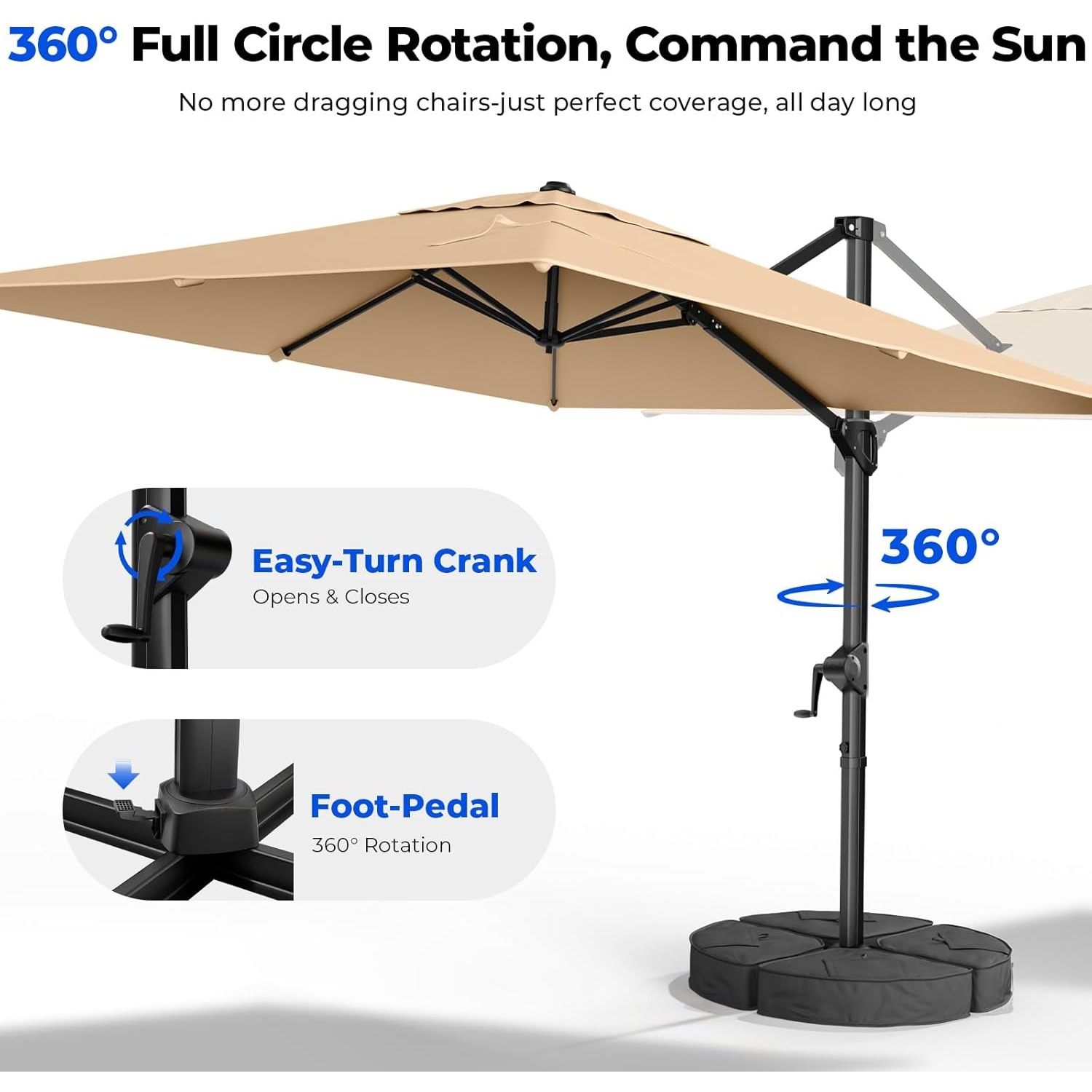 10x10 FT Cantilever Patio Umbr - огляд і ціна Outdoor Furniture Umbrella