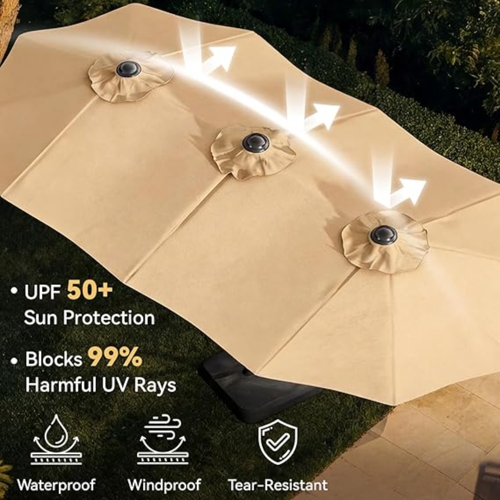 15ft Patio Umbrella with Base  - огляд і ціна Outdoor Furniture Umbrella