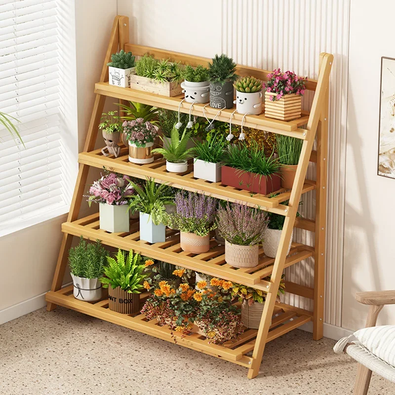Solid Wood Flower Shelf Plant  - огляд і ціна Outdoor Furniture Wooden