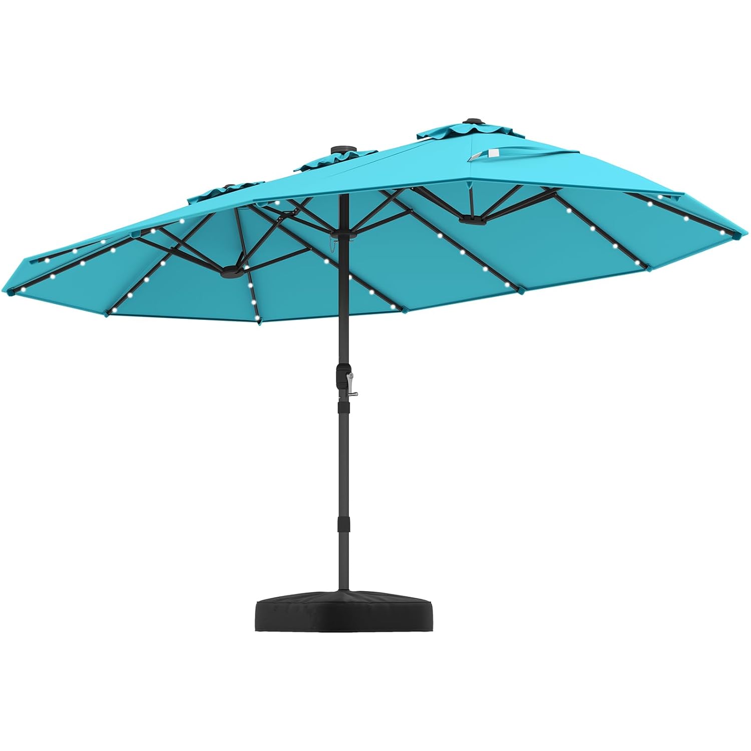 15FT Double-Sided Solar Patio  - огляд і ціна Outdoor Furniture Umbrella