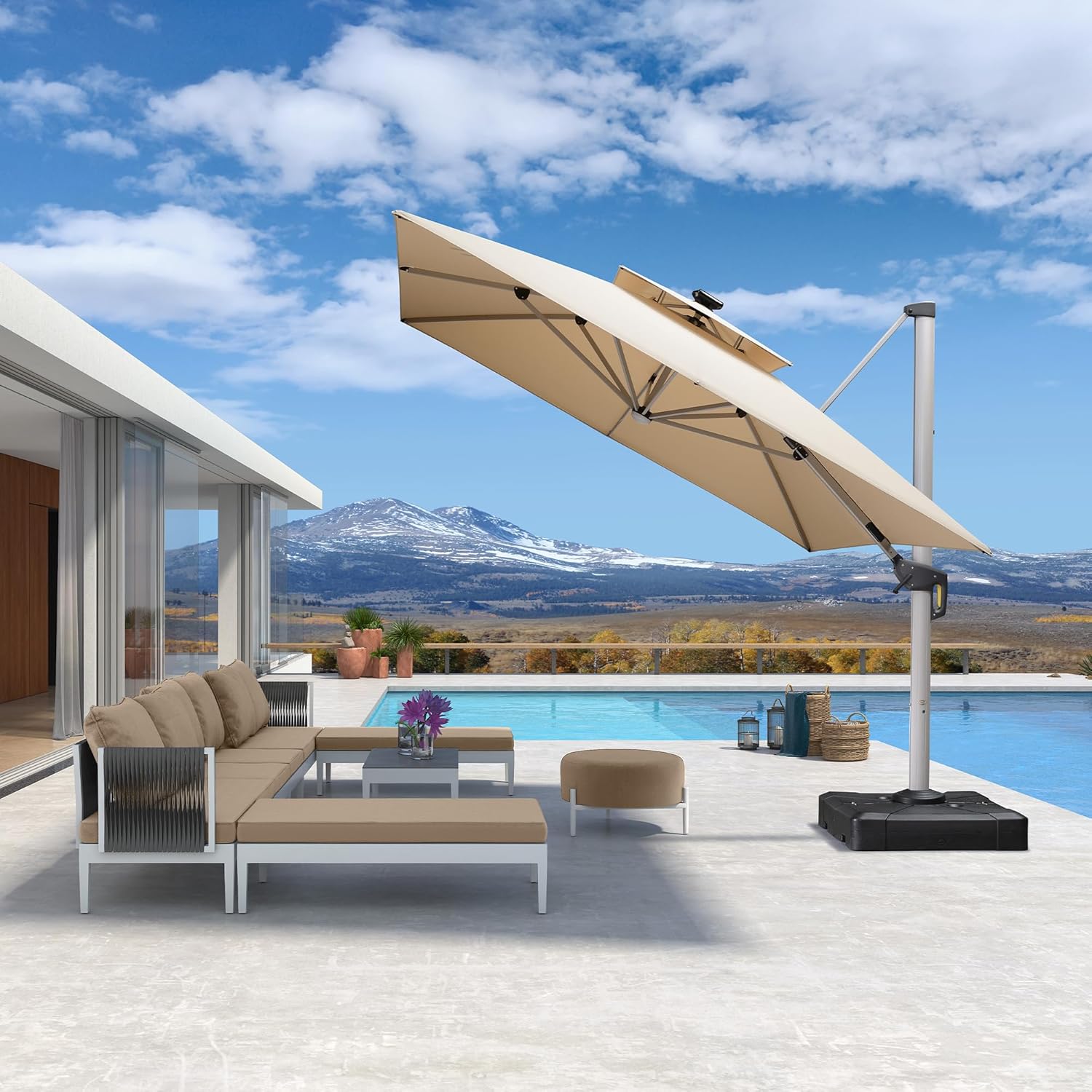10' X 13' Double Top Deluxe So - огляд і ціна Outdoor Furniture Umbrella