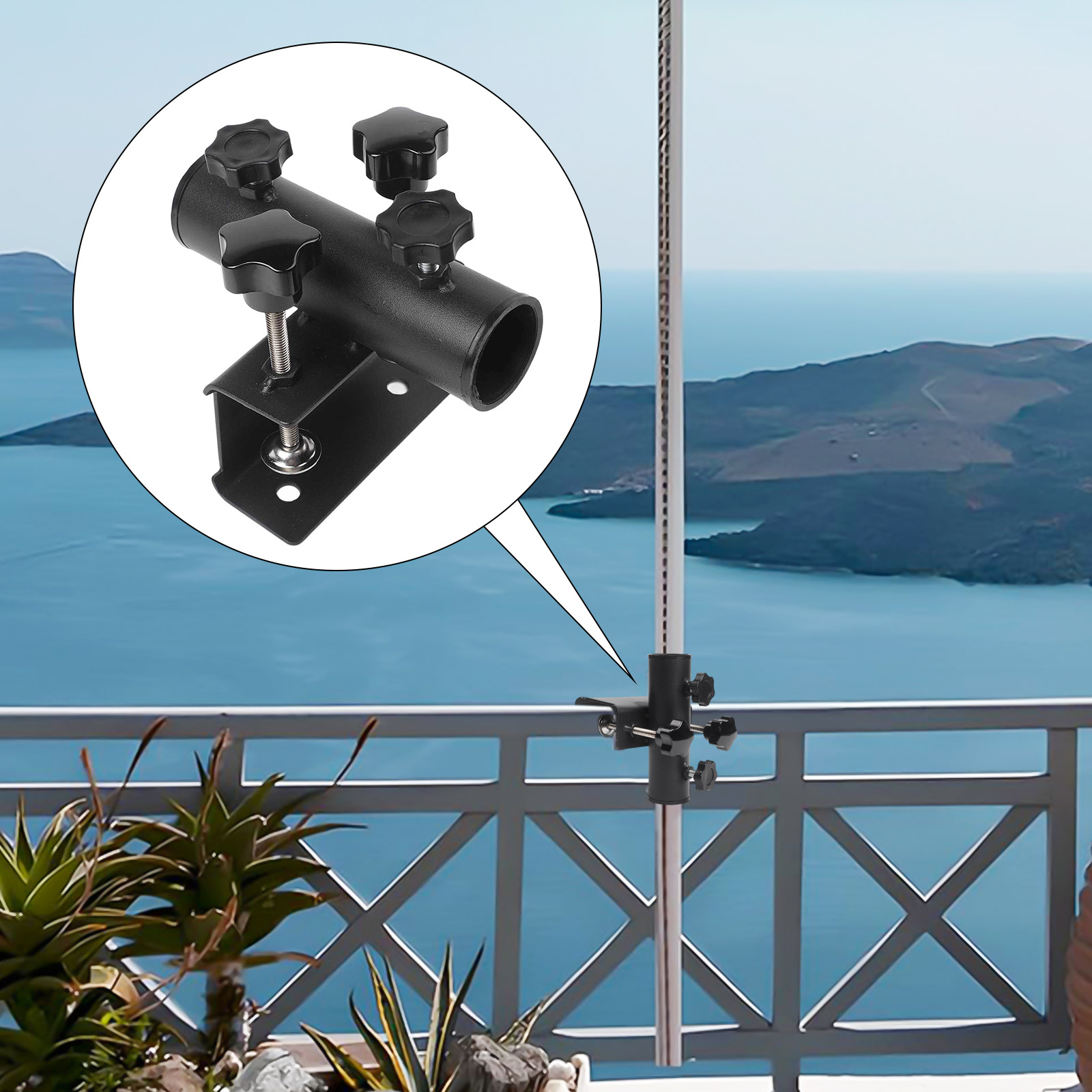Balcony Umbrella Holder Clamp  - огляд і ціна Outdoor Furniture Umbrella