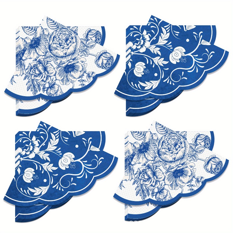 Vintage Blue Flowers Paper Nap - огляд і ціна Outdoor Furniture Vintage