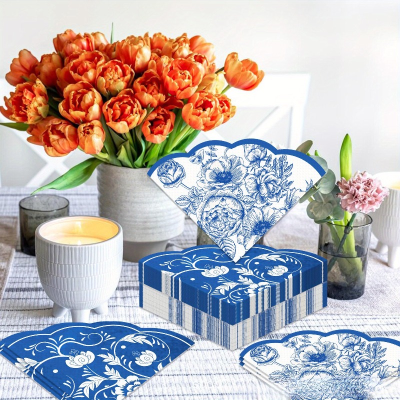 Vintage Blue Flowers Paper Nap - огляд і ціна Outdoor Furniture Vintage