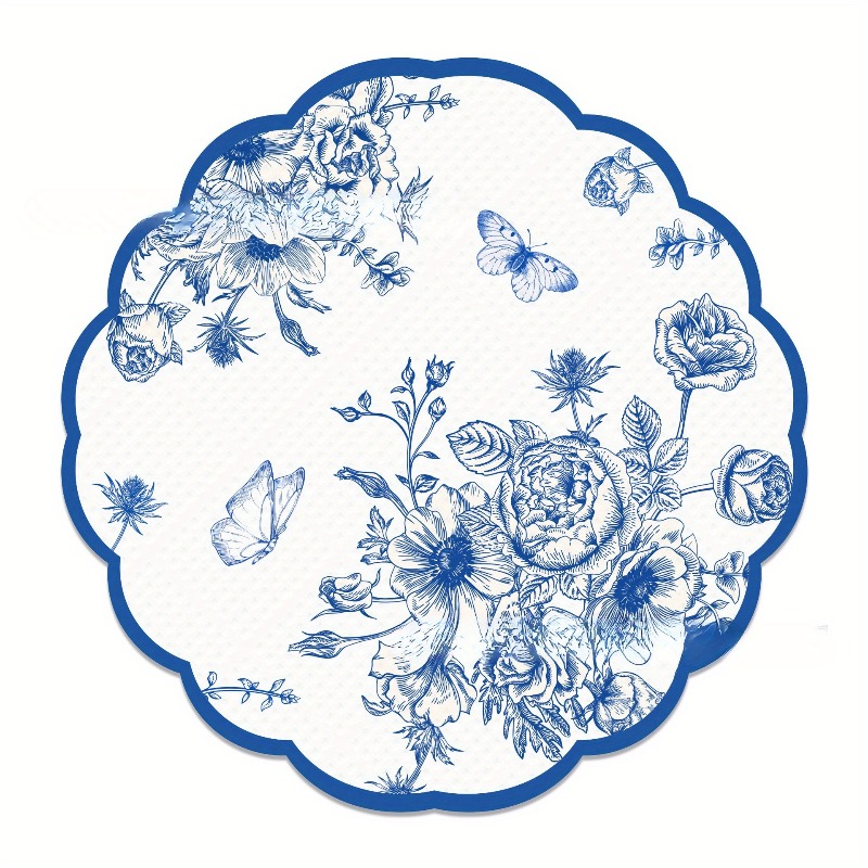 Vintage Blue Flowers Paper Nap - огляд і ціна Outdoor Furniture Vintage