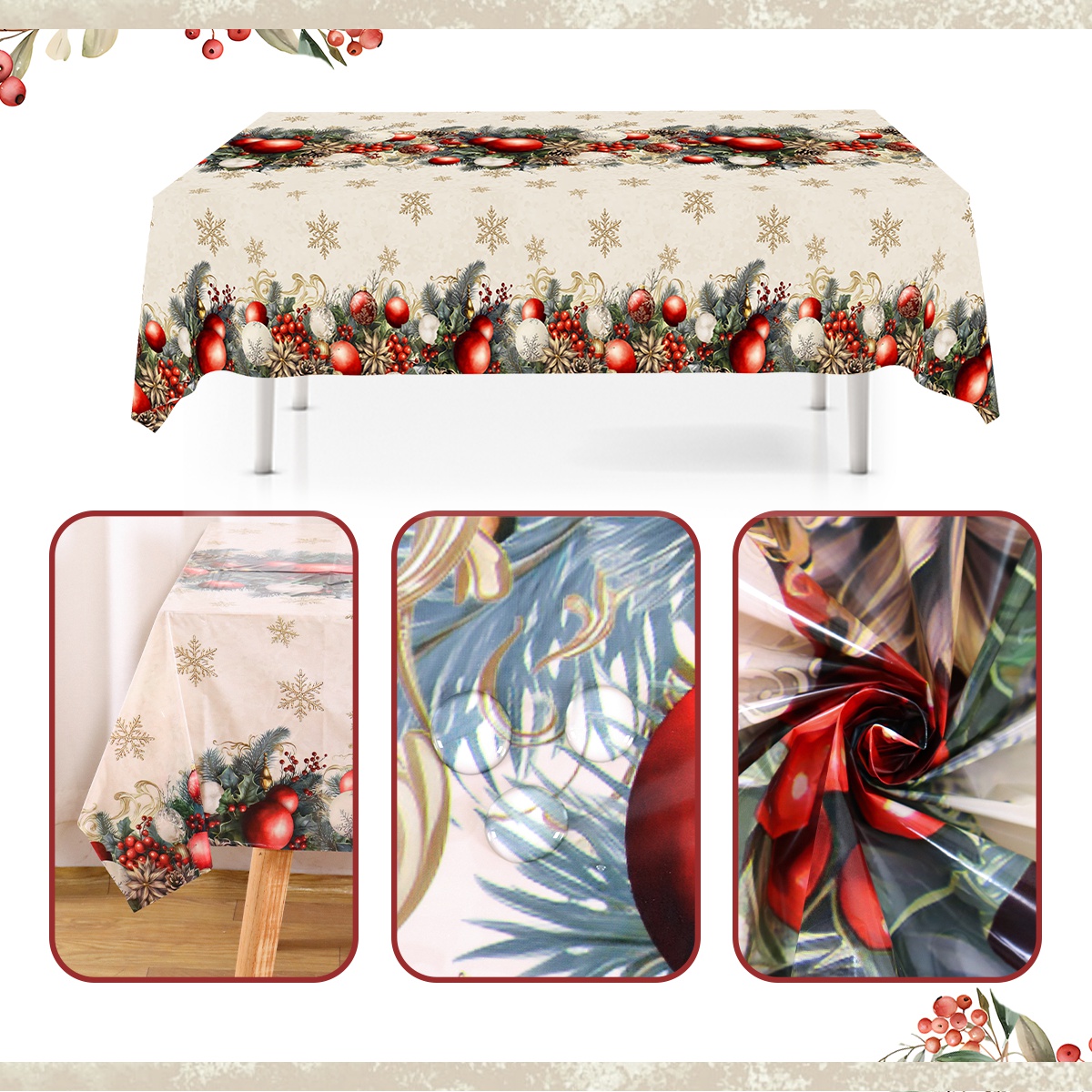 Floral Merry Christmas Table C - огляд і ціна Outdoor Furniture Vintage