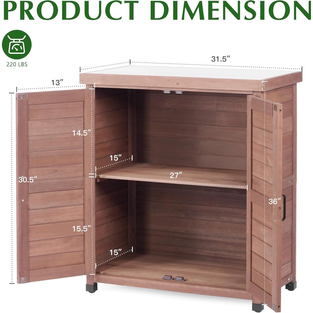 Outdoor Storage Cabinet & Pott - огляд і ціна Outdoor Furniture Wooden